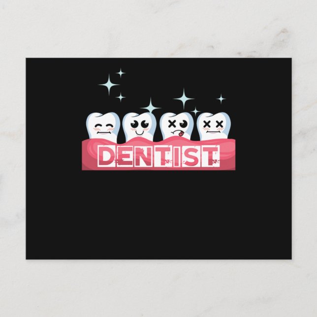 Cartão Postal Dente Dente Dentista Dentista Dentista Dentista De (Frente)