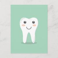 Dente Feliz dentista de desenho animado escovando