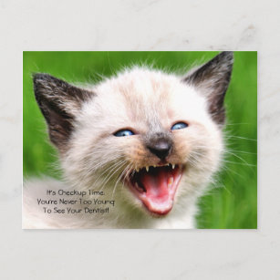 Cartão Postal Dentes para bebês do Lembrete de Compromisso da Ve