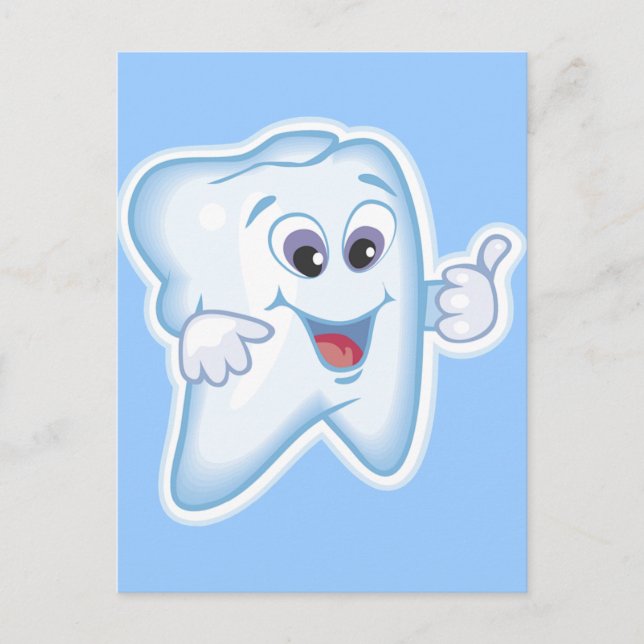 Cartão Postal Dentes saudáveis e felizes (Frente)