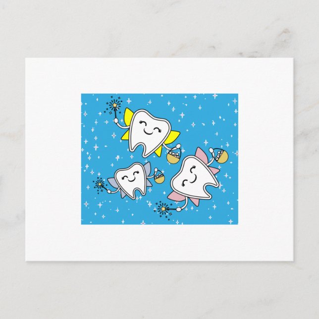 Cartão Postal Dentista de fada dentária Perdida Dente de Leite (Frente)