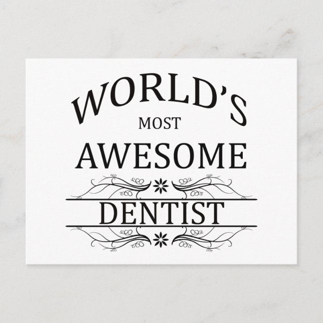 Cartão Postal Dentista mais incrível do mundo (Frente)