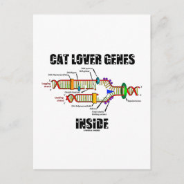 Cartão Postal Dentro de Genes do Cat Lover (Replicação de DNA)
