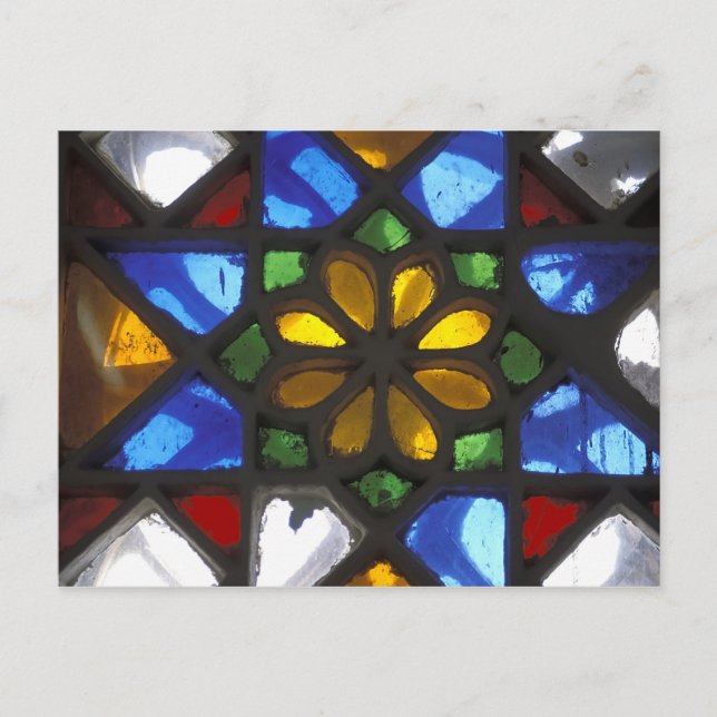 Cartão Postal Dentro de janela de vidro retido (Frente)