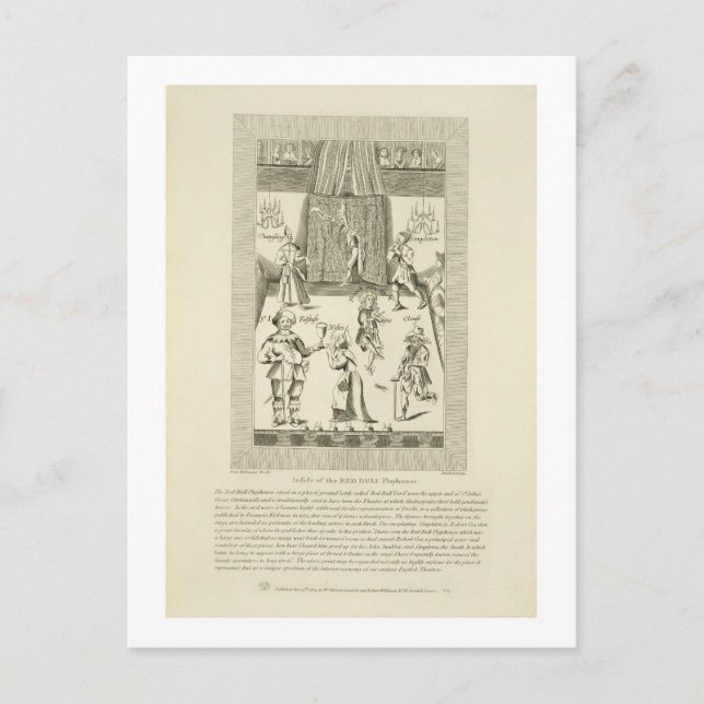 Cartão Postal Dentro do Red Bull Playhouse, frontispício para (Frente)