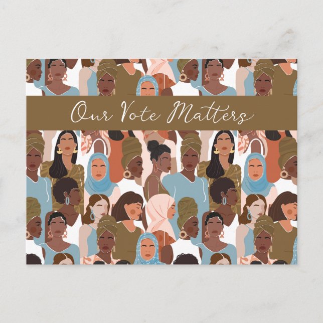 Cartão Postal Dentro para Vazio de voto para mulheres (Frente)