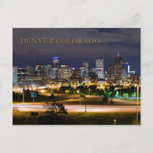 Cartão Postal Denver, Colorado à noite