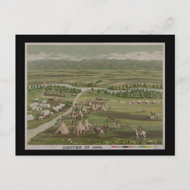 Cartão Postal Denver em 1859 (Frente)