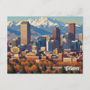 Cartão Postal Denver Skyline Colorado