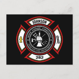 Cartão Postal Departamento de Bombeiros NOME ADD. Bombeiro Salva