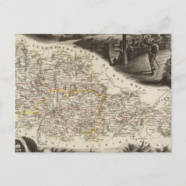 Cartão Postal Departamento de Moselle (Frente)