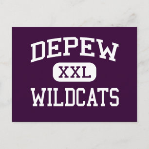 Cartão Postal Depew - Wildcats - Segundo grau - Depew Nova Iorqu