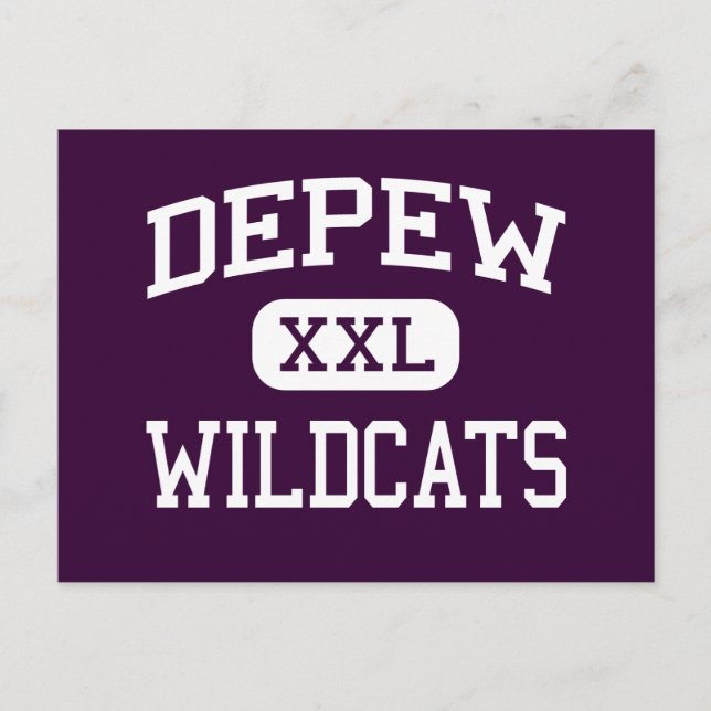 Cartão Postal Depew - Wildcats - Segundo grau - Depew Nova Iorqu (Frente)