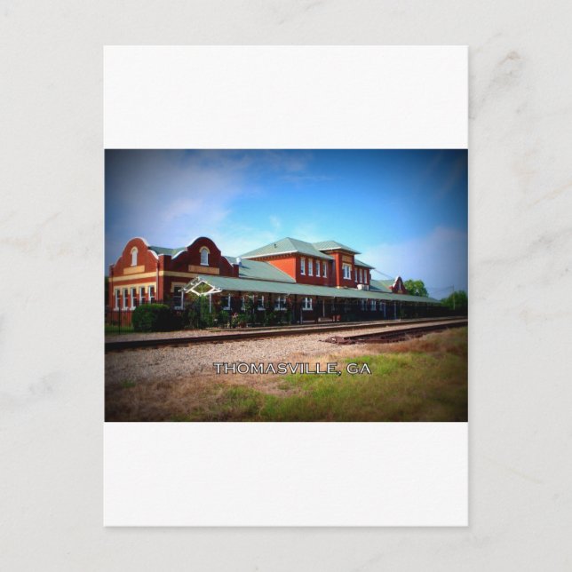 Cartão Postal DEPOT - Thomasville, Geórgia (Frente)