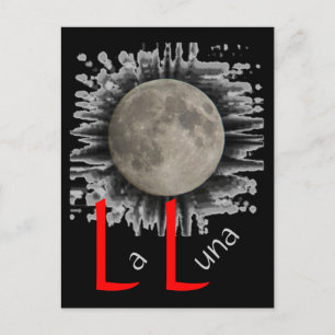 Cartão Postal Der Mond, la lune, la luna, a lua Postkarte