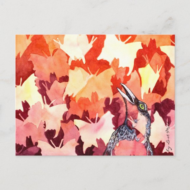 Cartão Postal Der Rabe schreckt die Schmetterlinge auf (Frente)