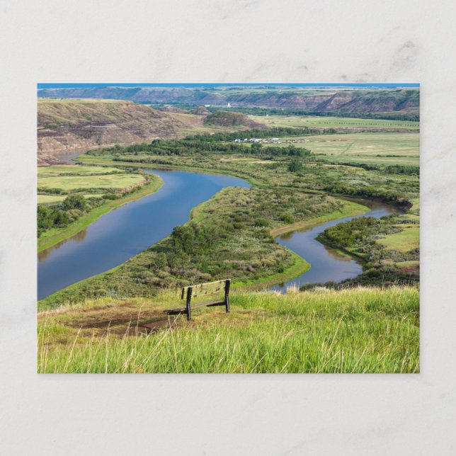 Cartão Postal Der Red Deer River in Alberta Kanada (Frente)