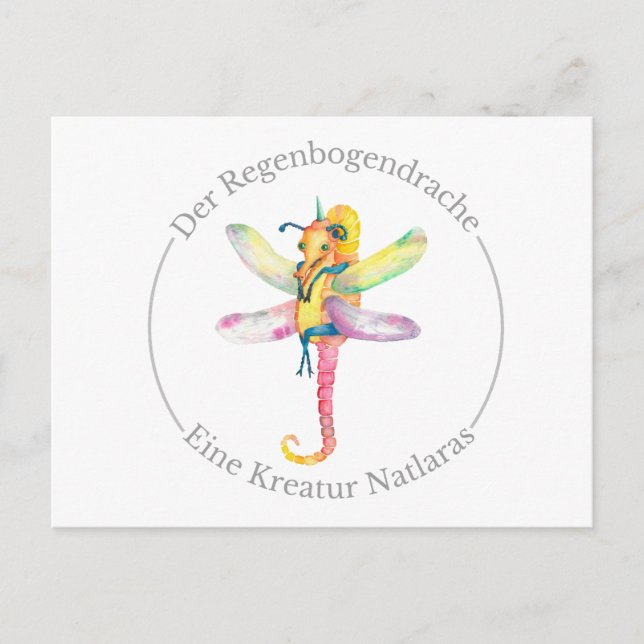 Cartão Postal  Der Regenbogendrache - Eine Kreatur Natlaras (Frente)