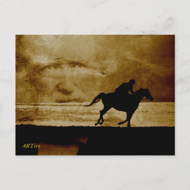 Cartão Postal Der Schimmelreiter - Theodor Storm (Frente)