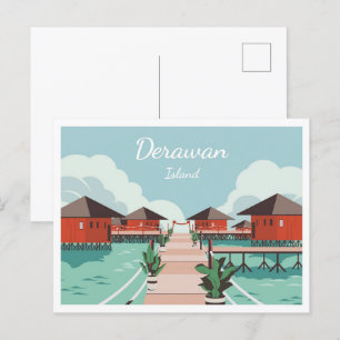 Cartão Postal Derawan Island Berau East Kalimantan Indonésia