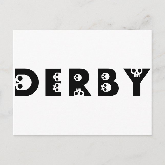 Cartão Postal derby: skullphabet (Frente)