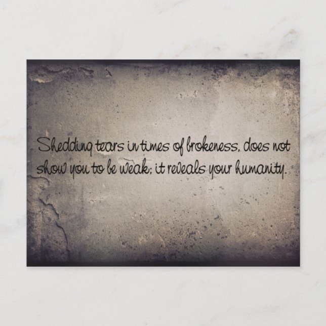 Cartão Postal Derrame Suas Lágrimas (Frente)