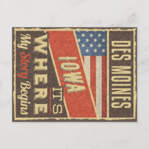Cartão Postal Des Moines Iowa