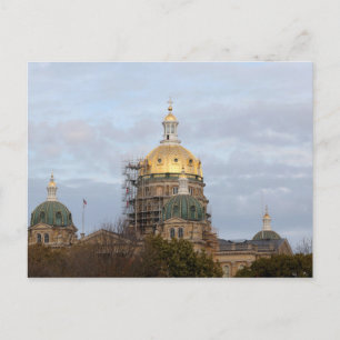 Cartão Postal Des Moines, Iowa - Edifício do Capitólio