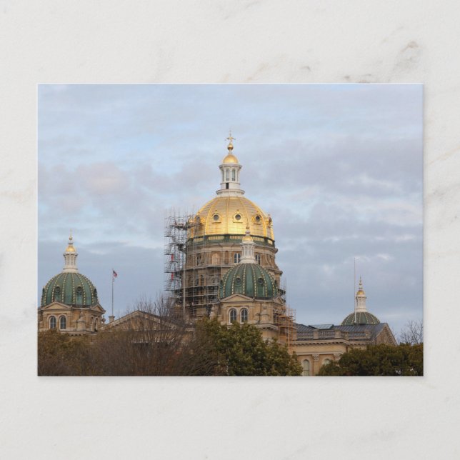 Cartão Postal Des Moines, Iowa - Edifício do Capitólio (Frente)