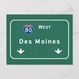 Cartão Postal Des Moines Iowa ia Interstate Highway Freeway :