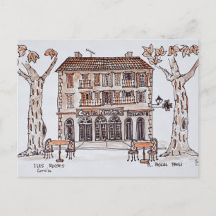 Cartão Postal des platens, Place Paoli, L'Ile Rousse, Córsega