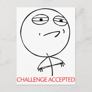 CARTÃO POSTAL DESAFIO ACEITADO