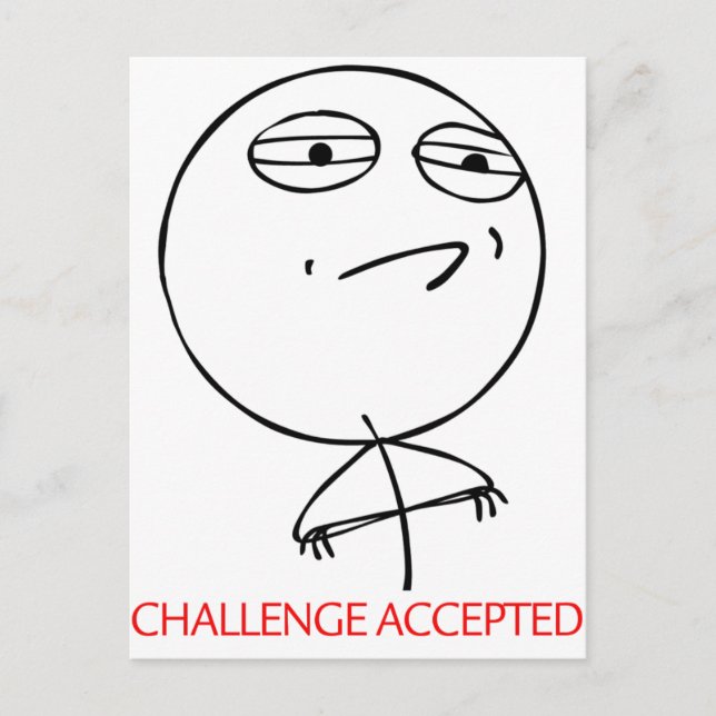 CARTÃO POSTAL DESAFIO ACEITADO (Frente)