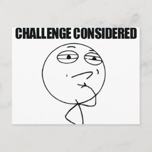 Cartão Postal Desafio considerado