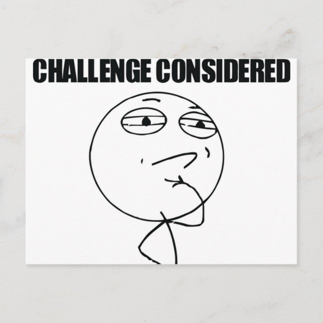 Cartão Postal Desafio Considerado (Frente)