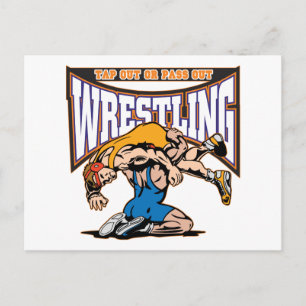 Cartão Postal Desapertar Wrestlers