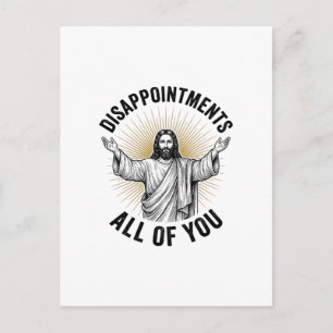 Cartão Postal Desapontamentos Todos Vocês Camisa Religiosa Vinta