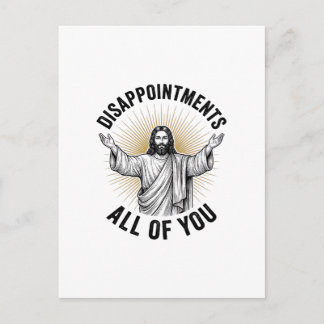 Cartão Postal Desapontamentos Todos Vocês Camisa Religiosa Vinta