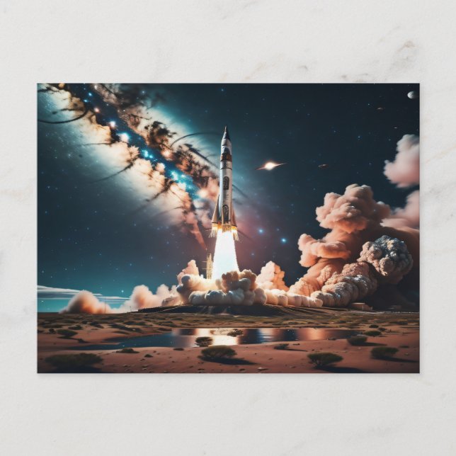 Cartão Postal Desativação de navio de foguete (Frente)