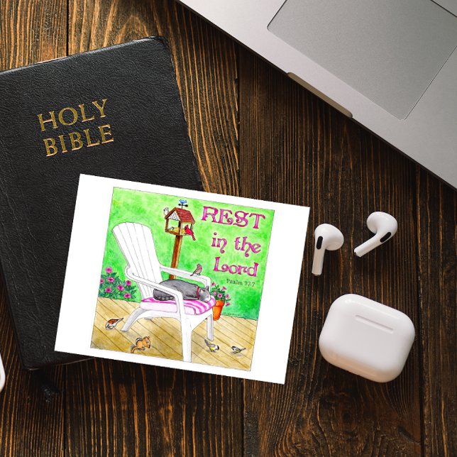 Cartão Postal Descanse no Cartão-postal Inspiracional Lord (Criador carregado)