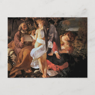 Cartão Postal Descanso na Fuga para o Egito por Caravaggio Postc