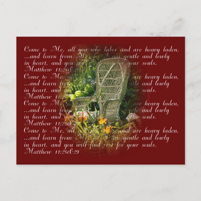 Cartão Postal Descanso para as suas almas... (Frente)
