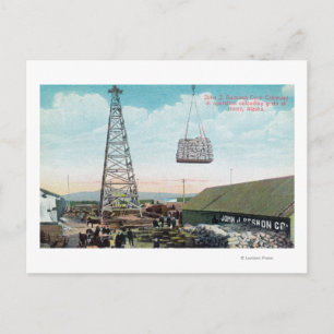 Cartão Postal Descarregamento de grão no canal telefônico Swenso