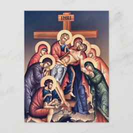 Cartão Postal Descida da Cruz Ícone Cristão Ortodoxo
