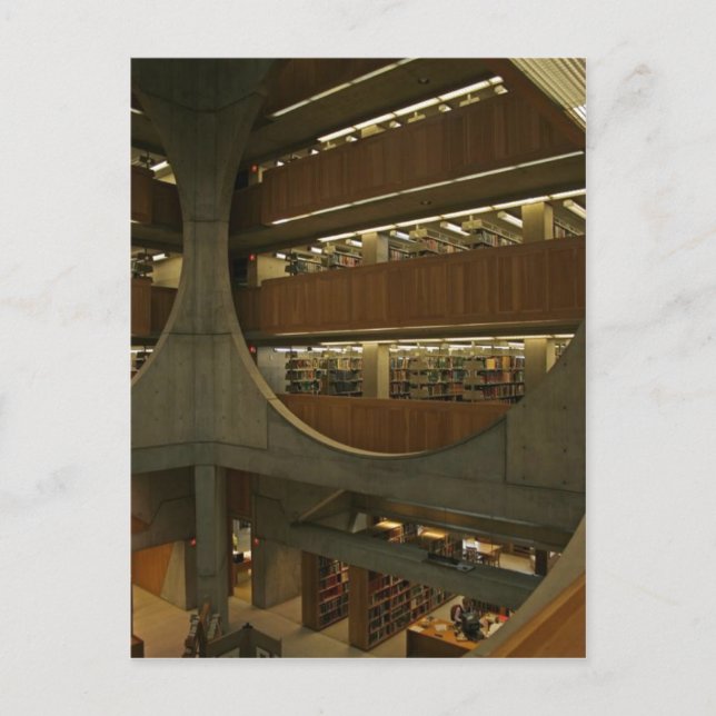 Cartão Postal Descrição Biblioteca de Exeter. Exeter, New Hampsh (Frente)