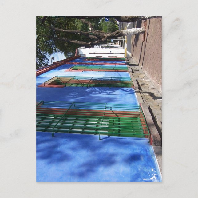 Cartão Postal Descrição resumida Espa?ol: casa azul de Frida Ka (Frente)