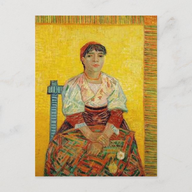 Cartão Postal Descrição sumária Retrato de mulher italiana Data (Frente)