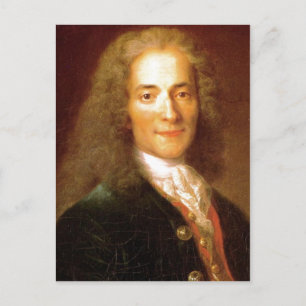 Cartão Postal Descrição Voltaire en 1718 . Retrato de Voltair