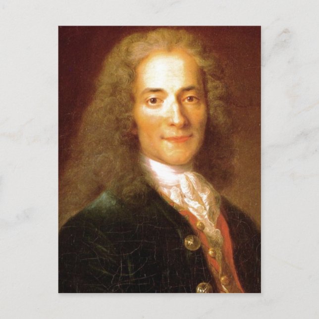 Cartão Postal Descrição Voltaire en 1718 . Retrato de Voltair (Frente)