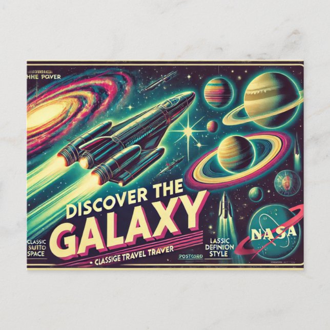 Cartão Postal "Descubra a Galáxia" (Frente)